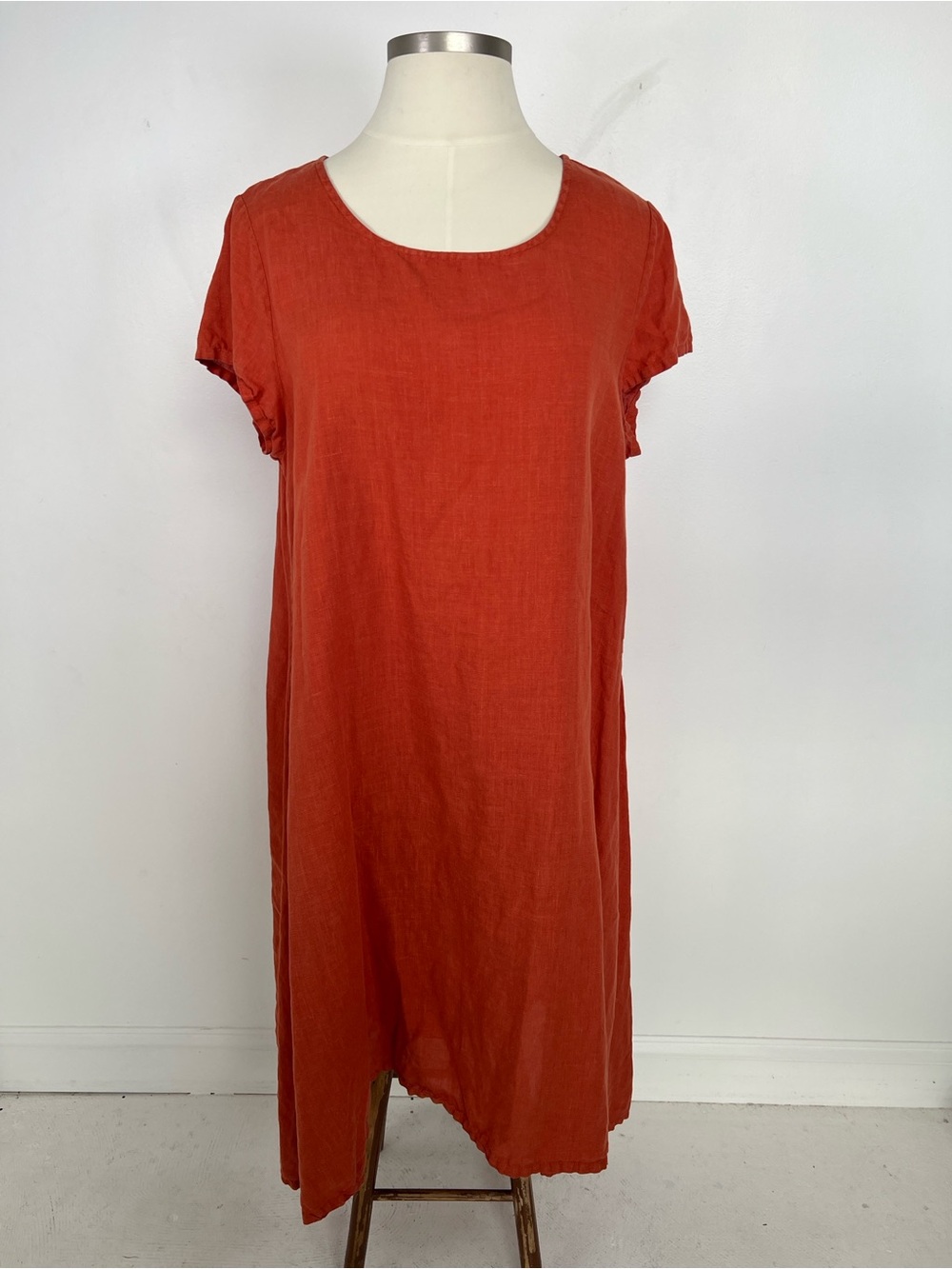 EUC! Bryn Walker Rust Orange Linen Dress Size XL